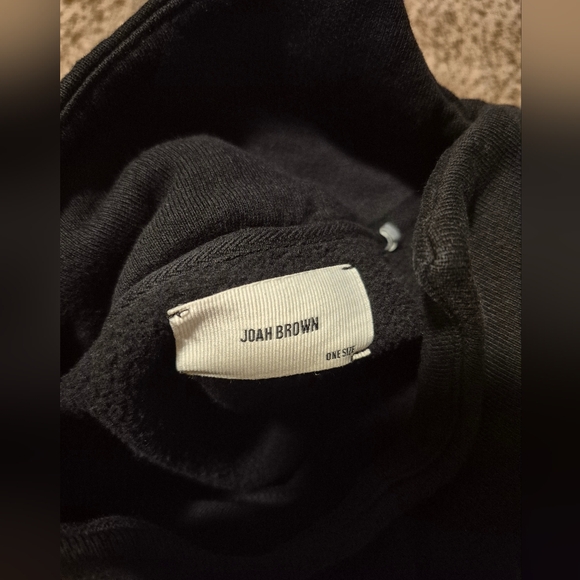 Joah Brown French Terry oversized black sweatshirt pullover - Picture 7 of 11